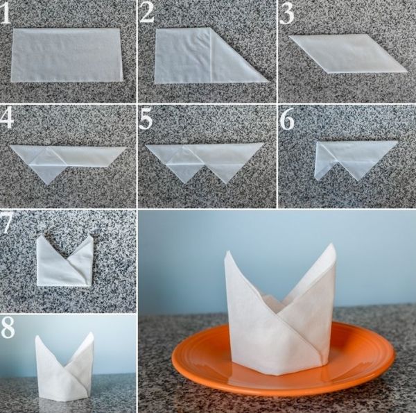 como usar guardanapo de papel na mesa posta