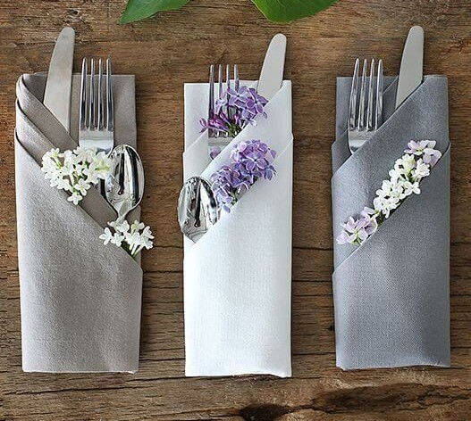 dobras de guardanapo de papel para casamento