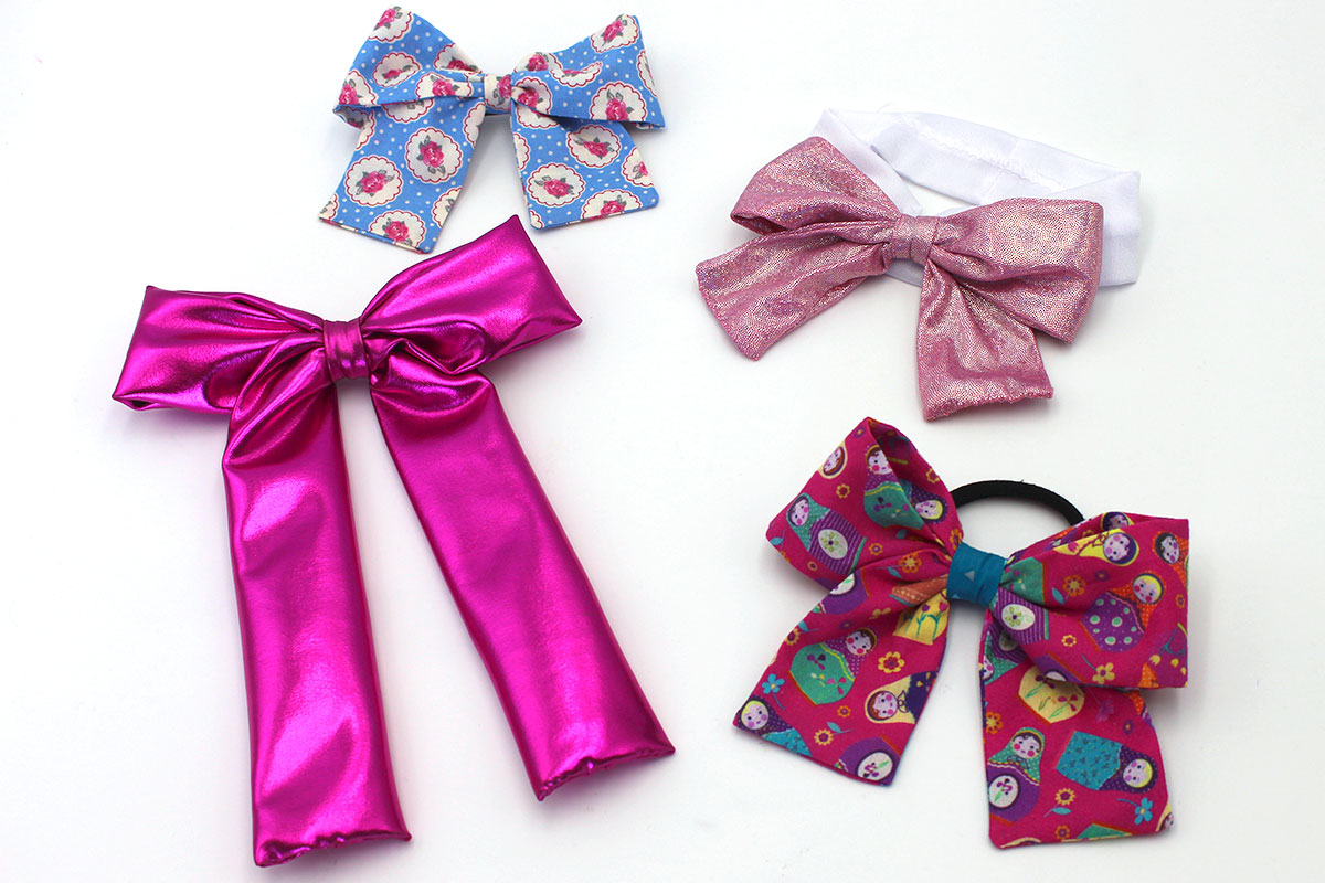 como fazer laços para cabelo de tecido