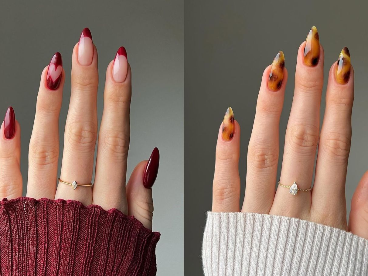 unhas decoradas com esmalte em gel passo a passo