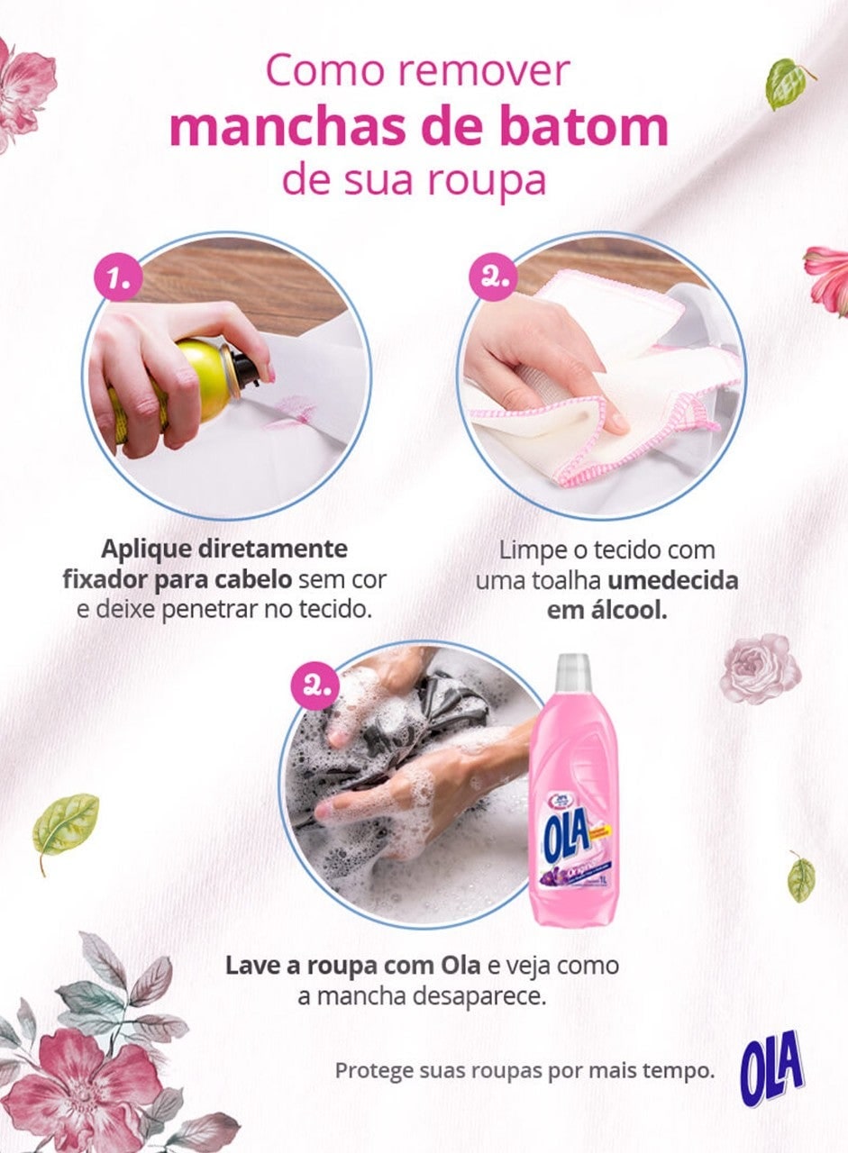 como tirar mancha de batom de roupa colorida