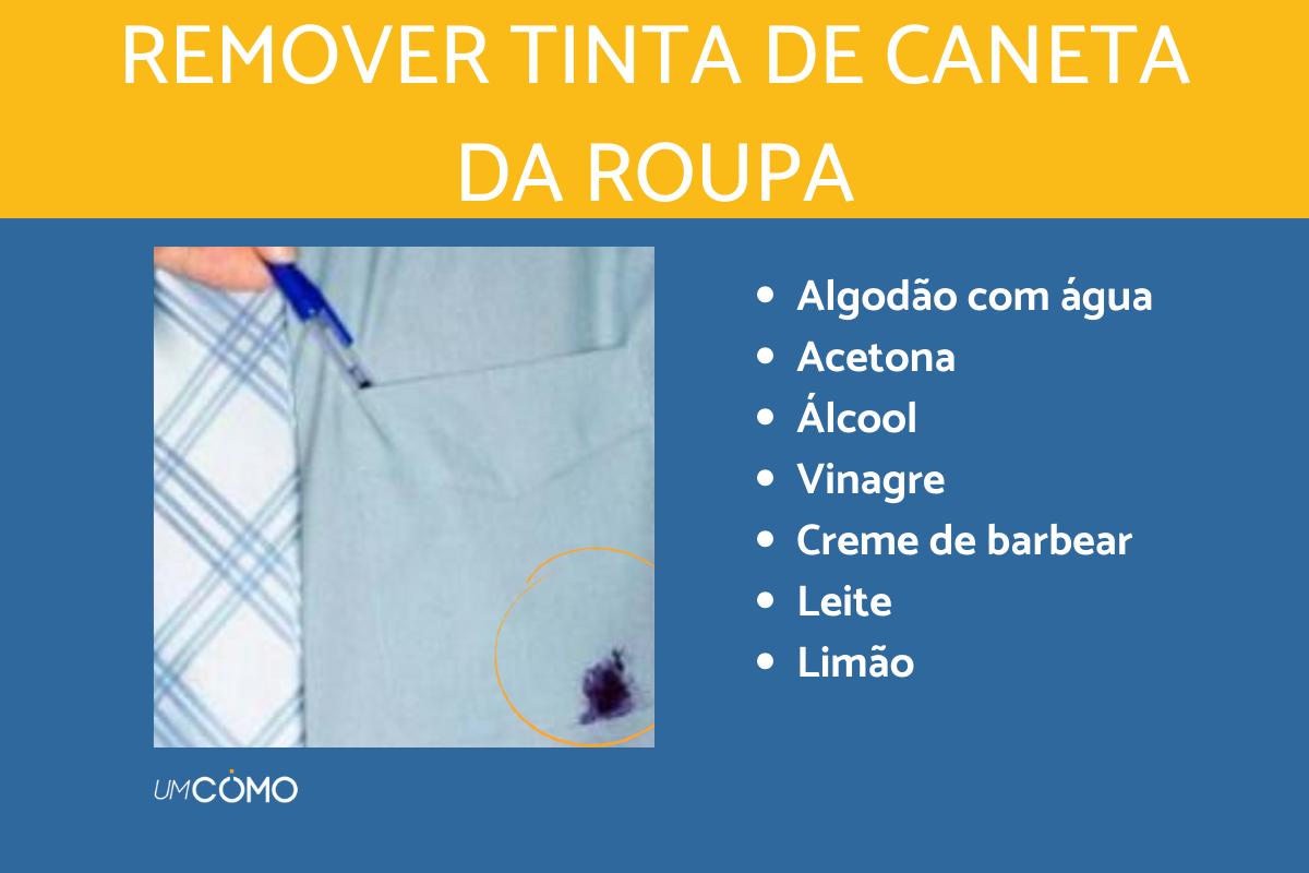 melhores metodos para tirar caneta da roupa