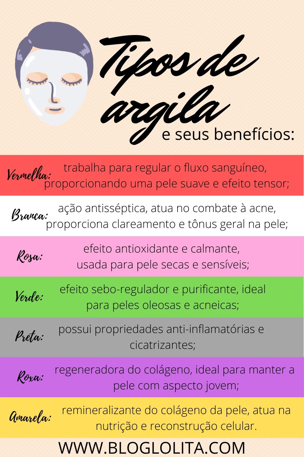 benefícios da argila para pele