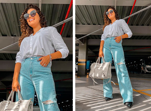 como usar calça pantalona com salto