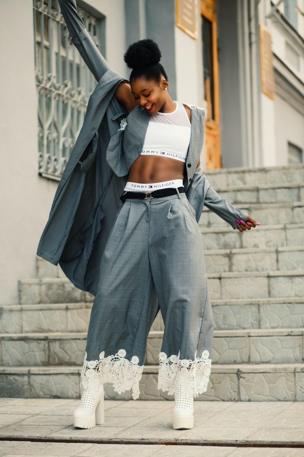 looks com calça wide leg jeans