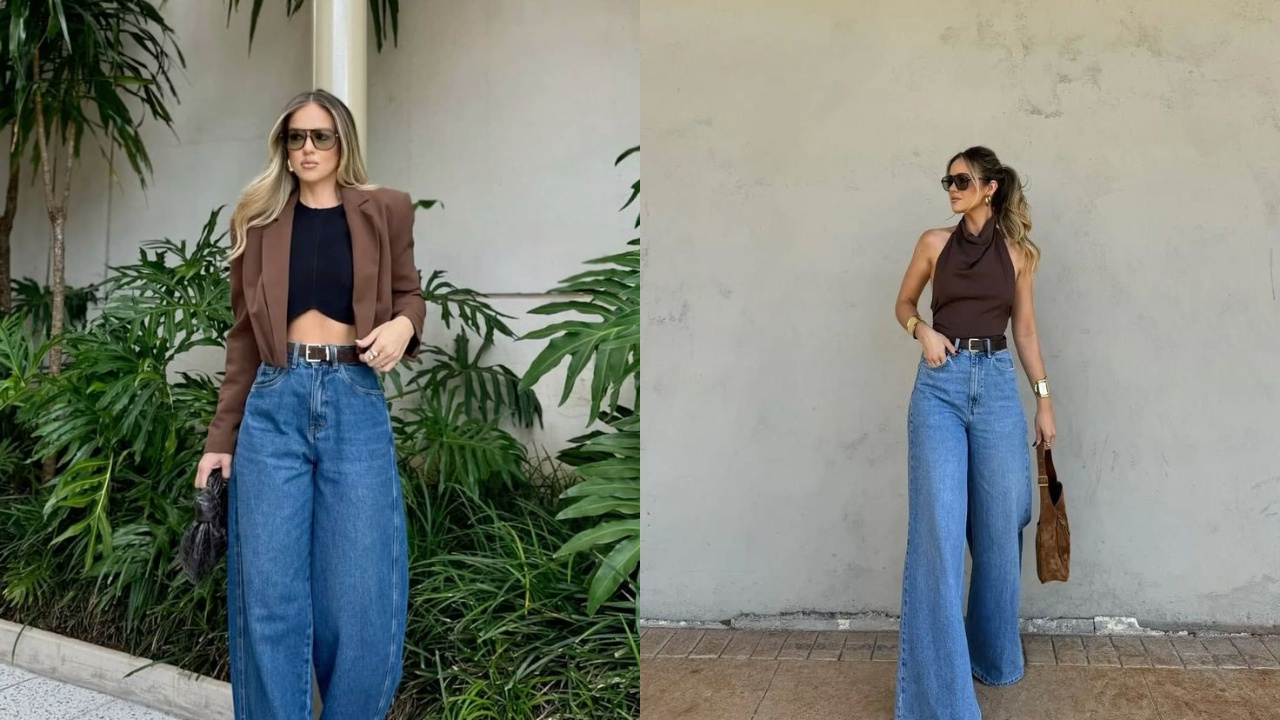 calça larga para baixinhas