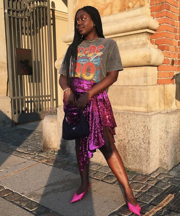 camiseta oversized como vestido