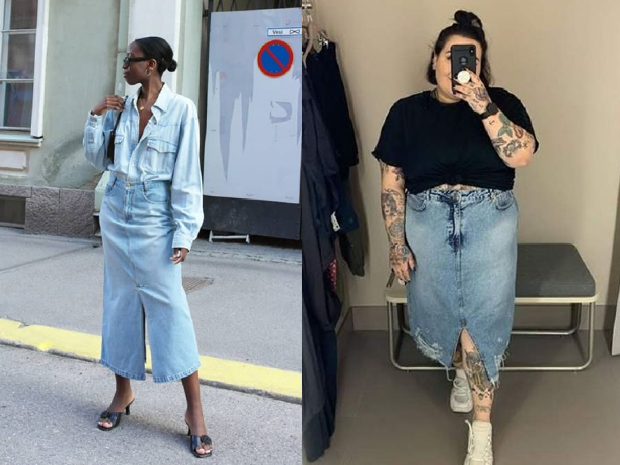 tendências saia jeans 2026