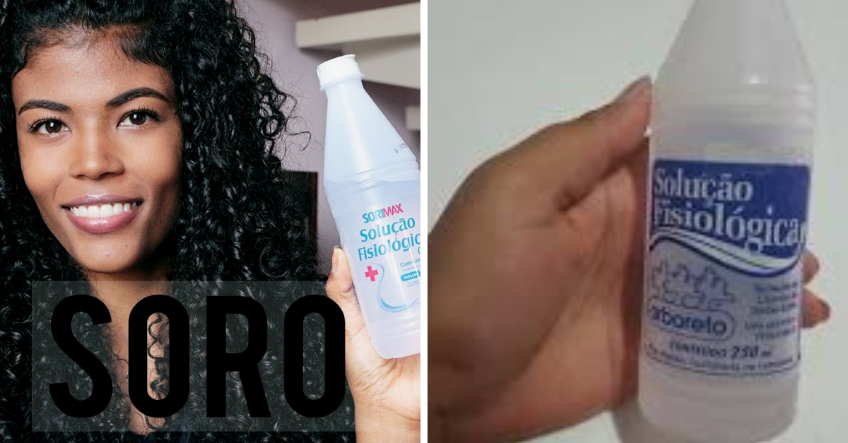 soro fisiológico açúcar cabelo