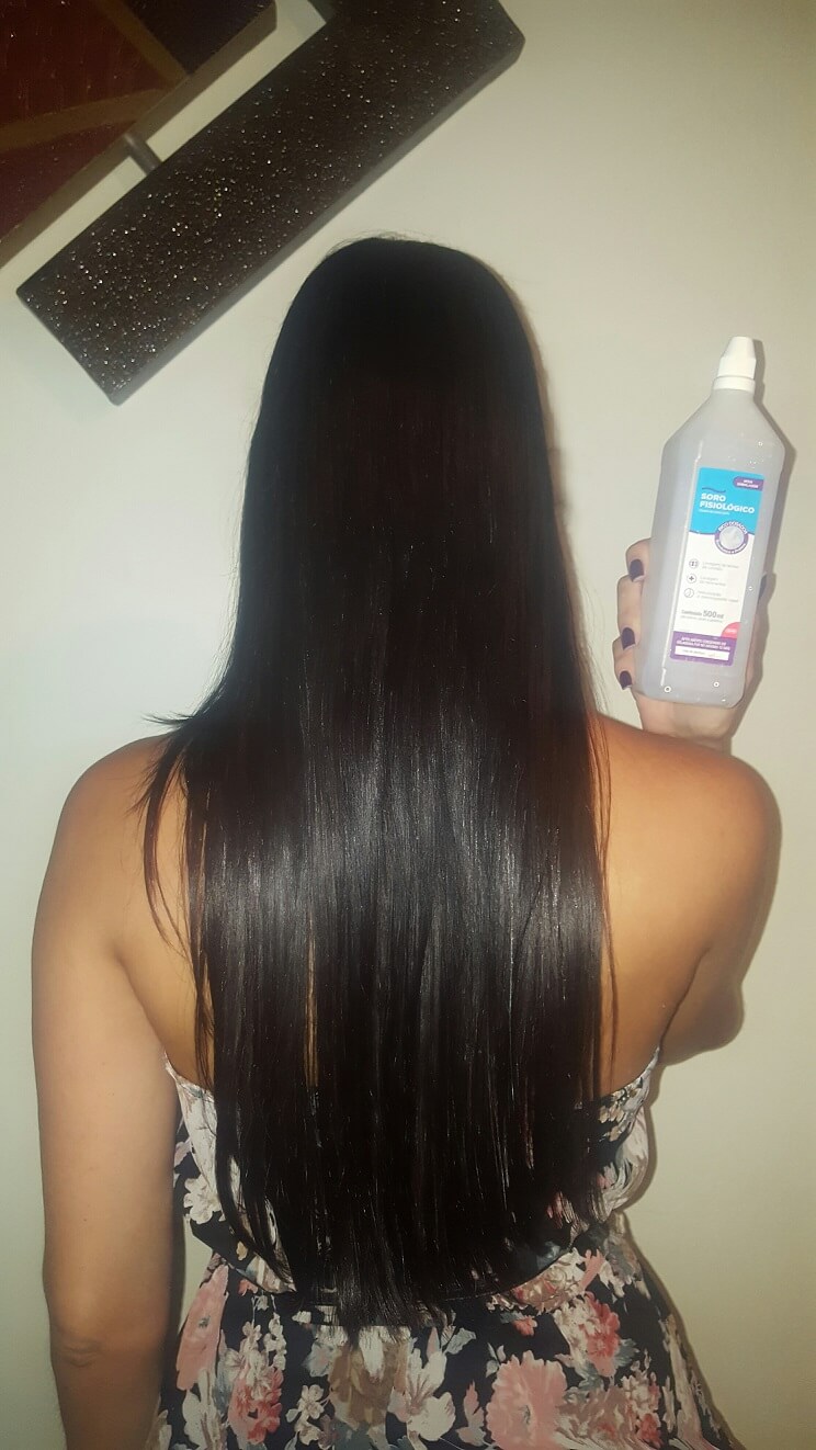 como usar soro fisiológico no cabelo