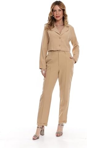 Conjunto social feminino alfaiataria colete e calça