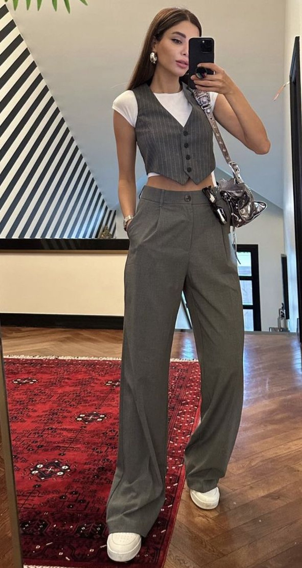 Conjunto social feminino alfaiataria inverno