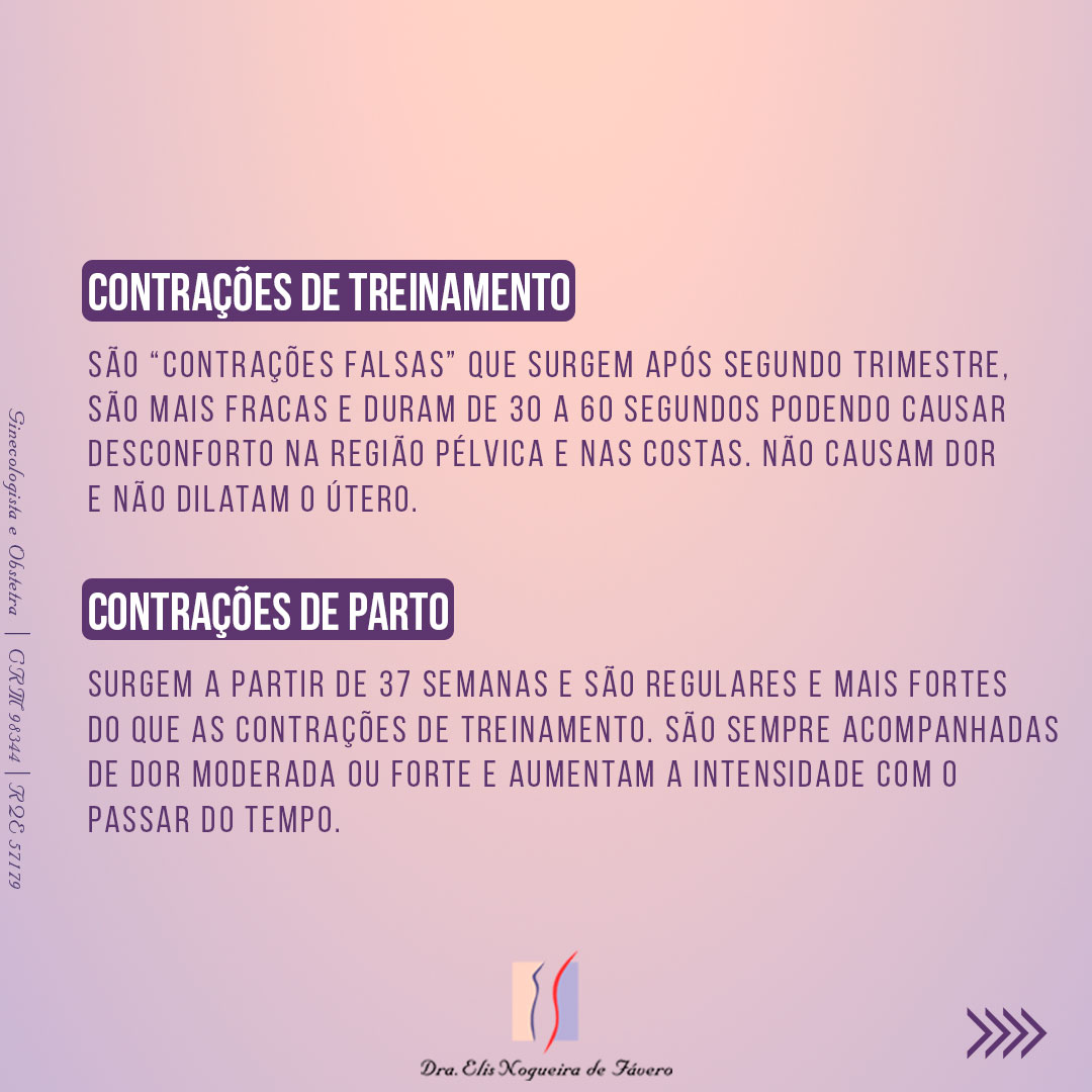 contrações de treinamento muito dolorosas o que fazer