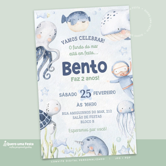 convite bento e toto whatsapp