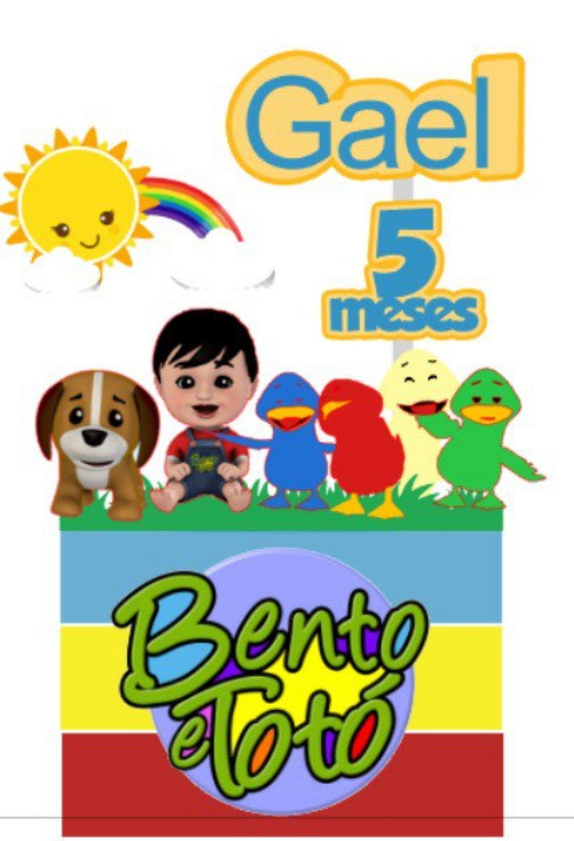 convite bento e toto personalizado