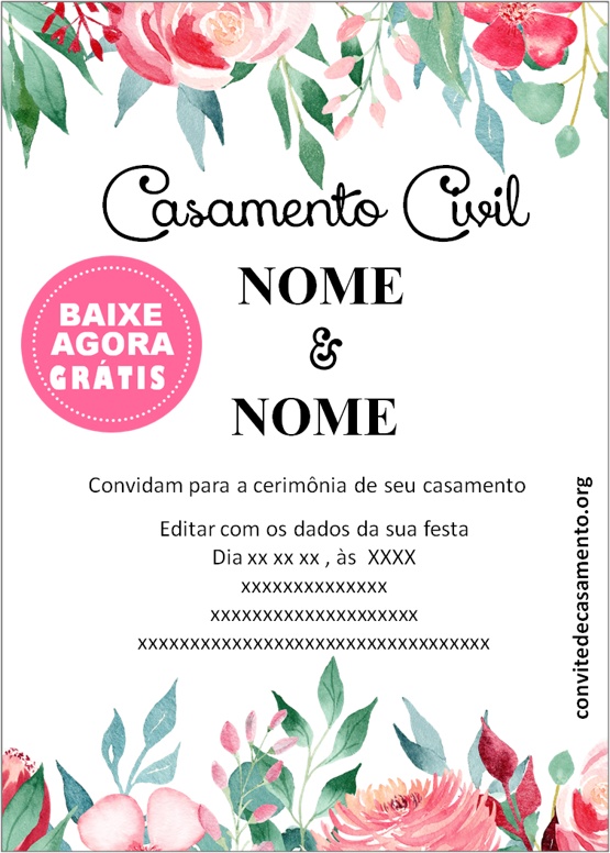 convite casamento civil online grátis