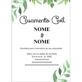 convite casamento civil criativo