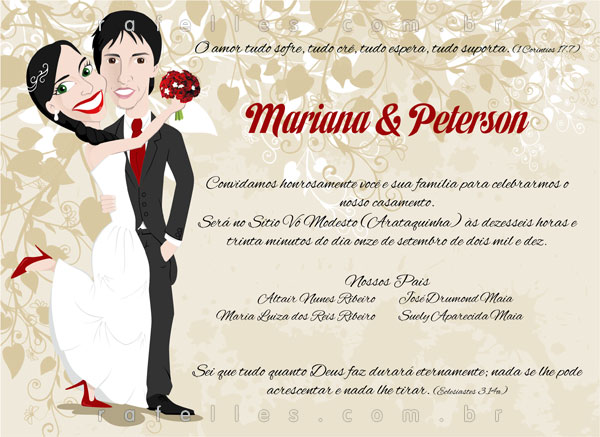 convite casamento civil barato