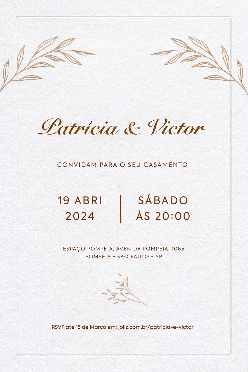 convite casamento civil personalizado