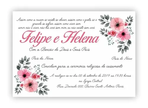 convite casamento civil moderno