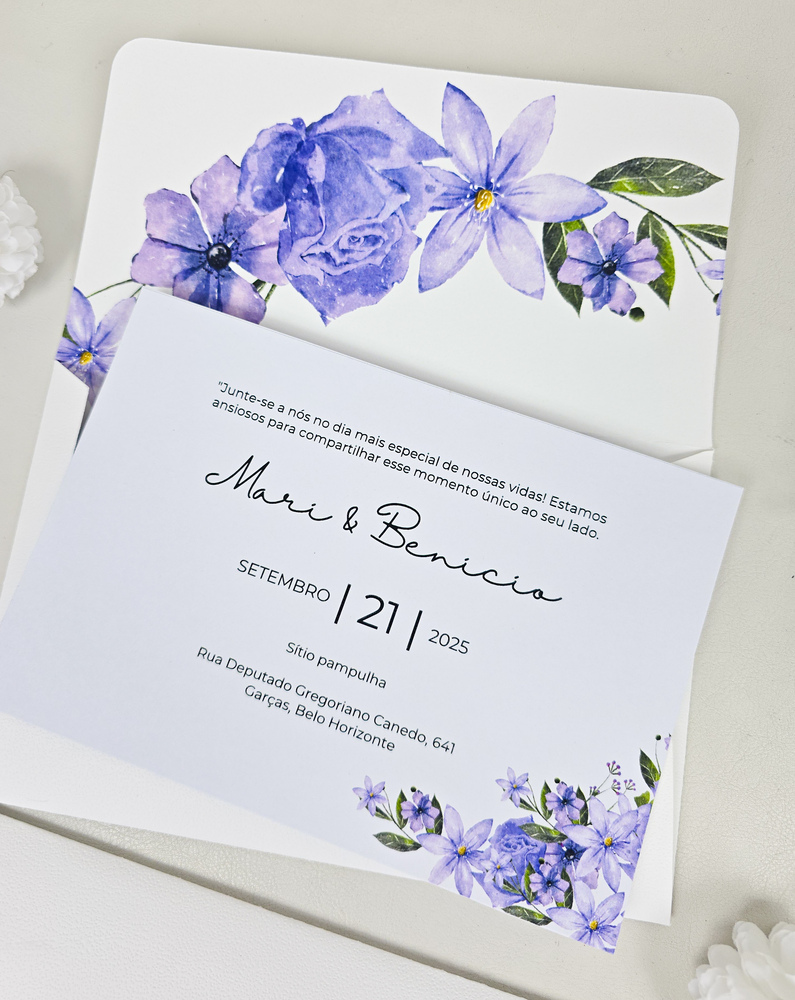 convite de casamento com papel kraft