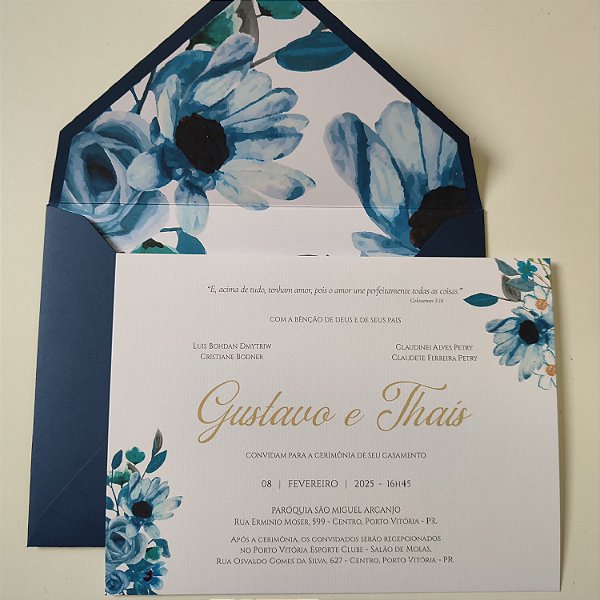 convite de casamento com tipografia limpa