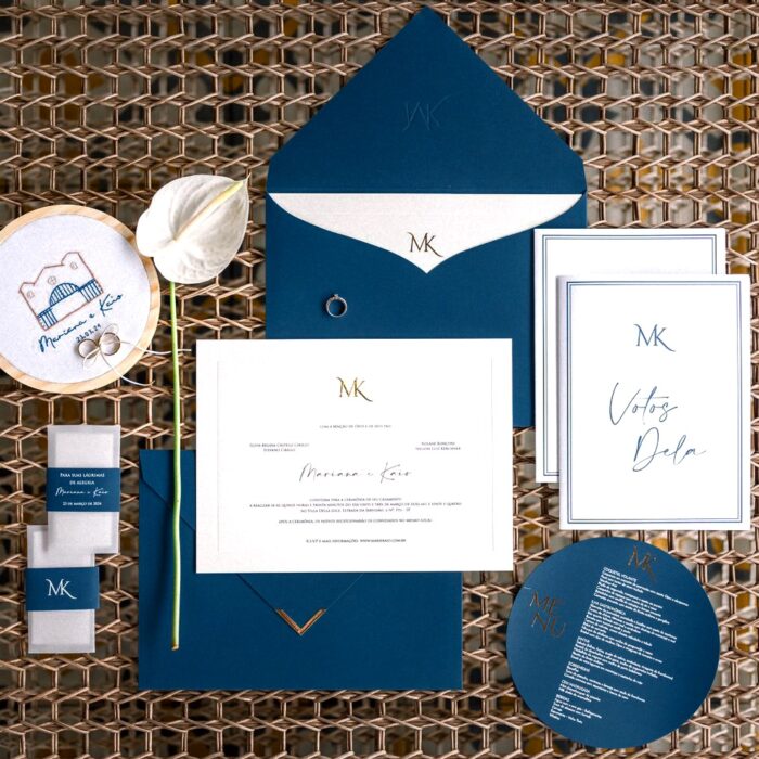 convite de casamento floral