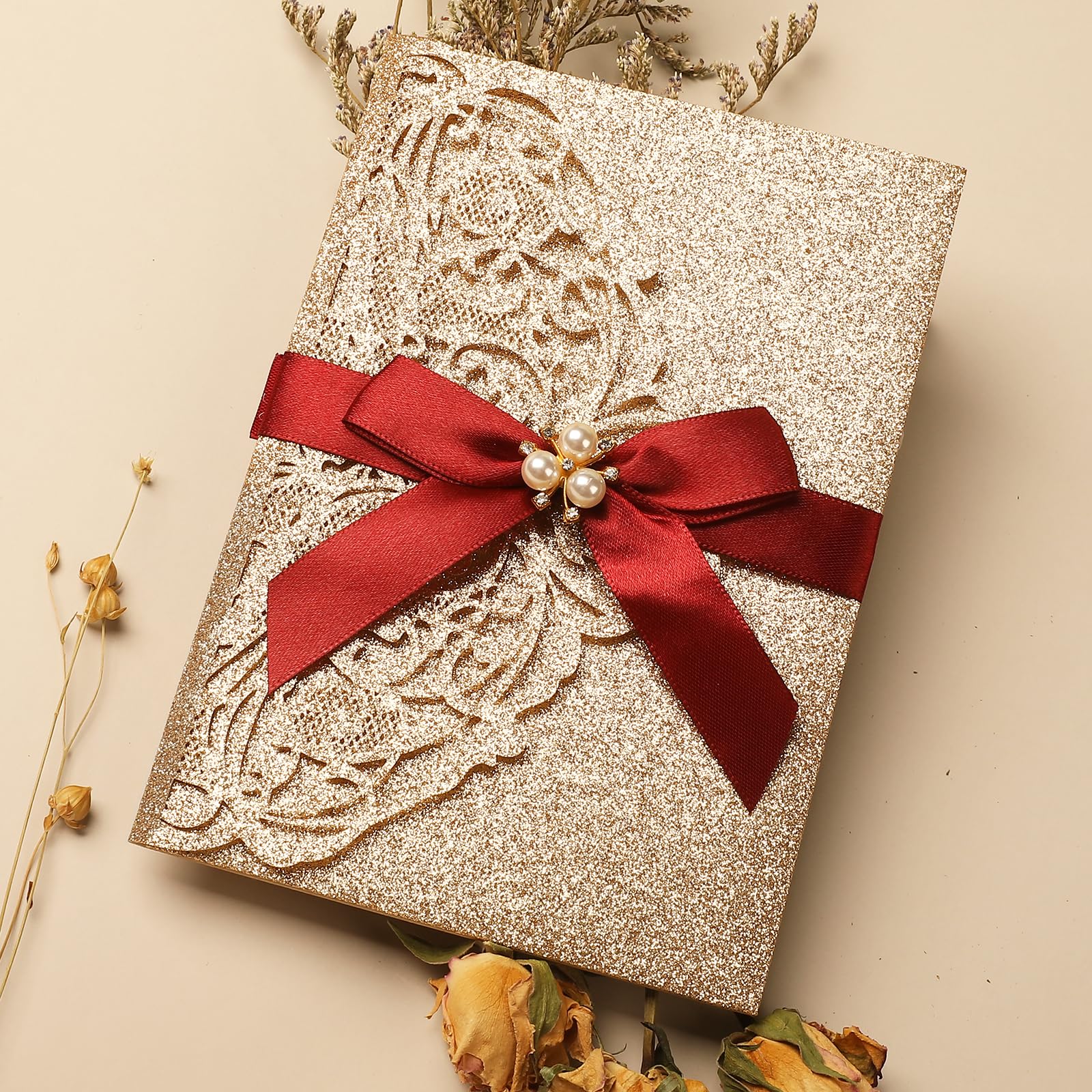 convite de casamento com hot stamping