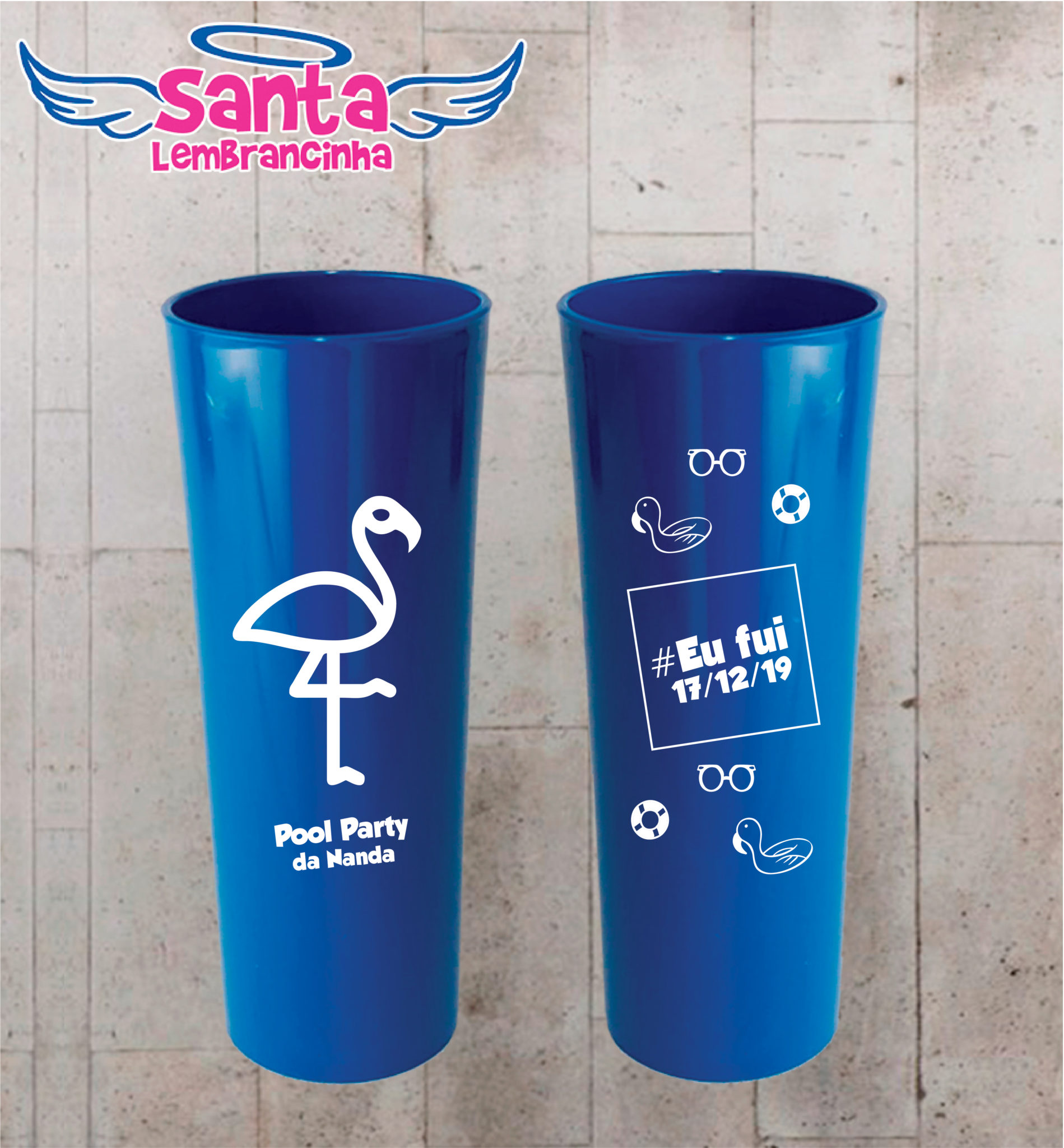 Copo eco personalizado para aniversário sustentável