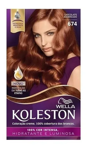 cor de cabelo chocolate acobreado