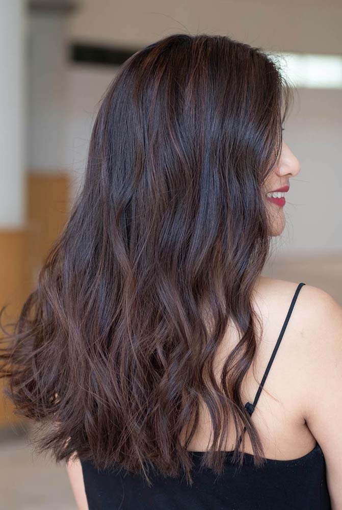 cor de cabelo chocolate para morenas