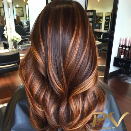luzes em cabelo moreno