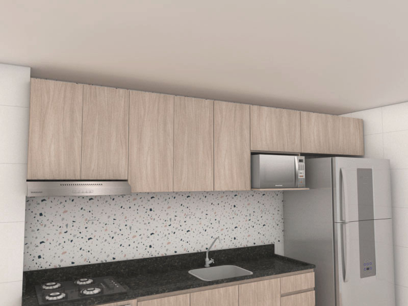 mdf azul para cozinha