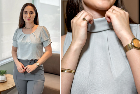 cores que combinam com calça cinza claro