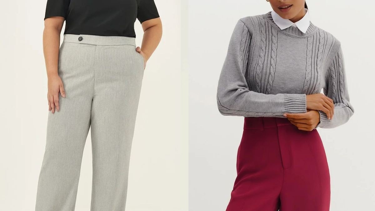 estilo casual com calça cinza