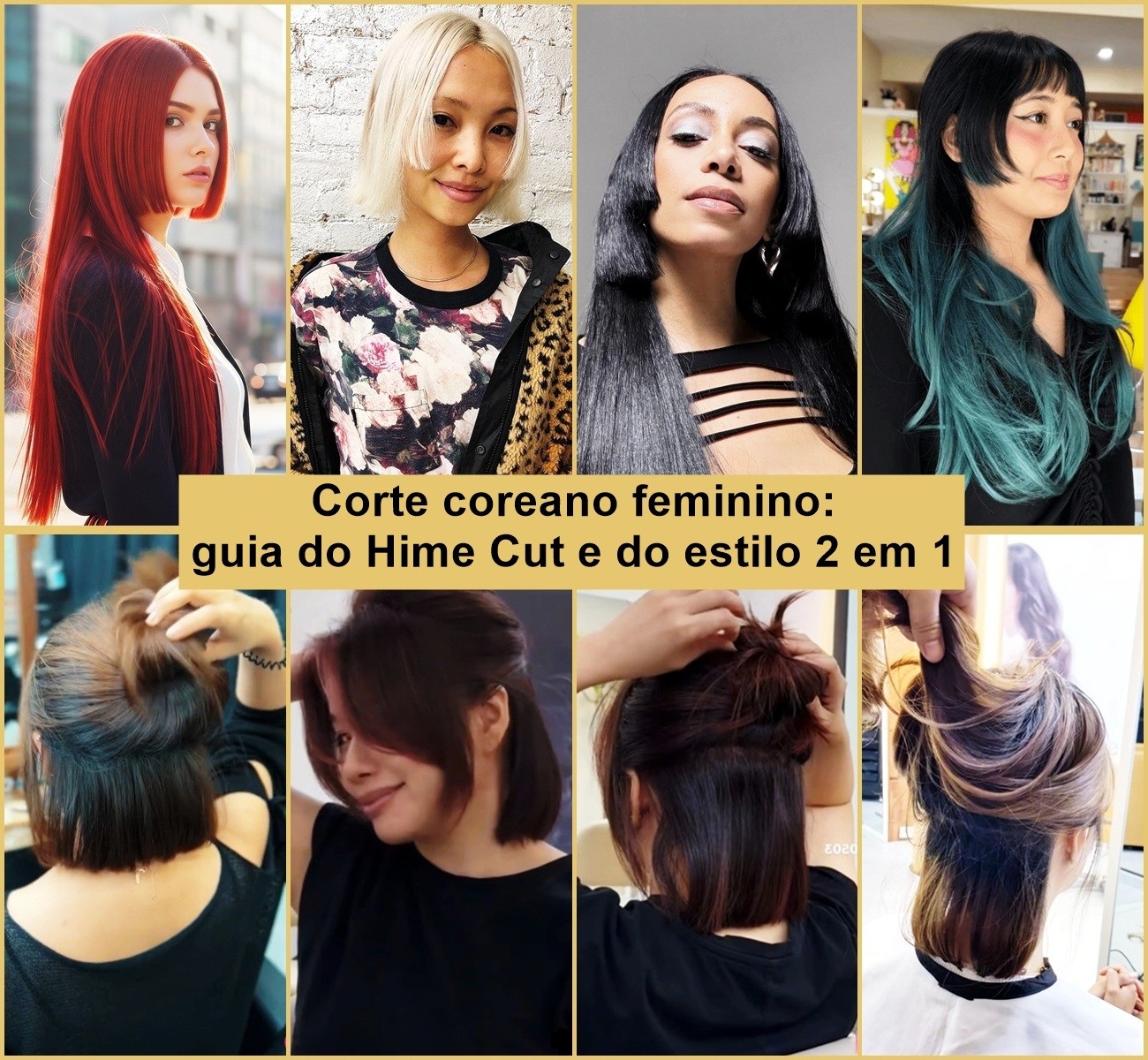corte coreano para cabelo liso