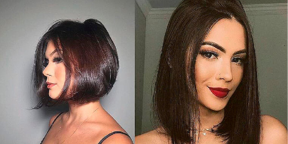 Manutenção e cuidados para cortes de cabelo em rosto redondo alisado