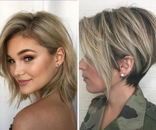 corte pixie desfiado em camadas