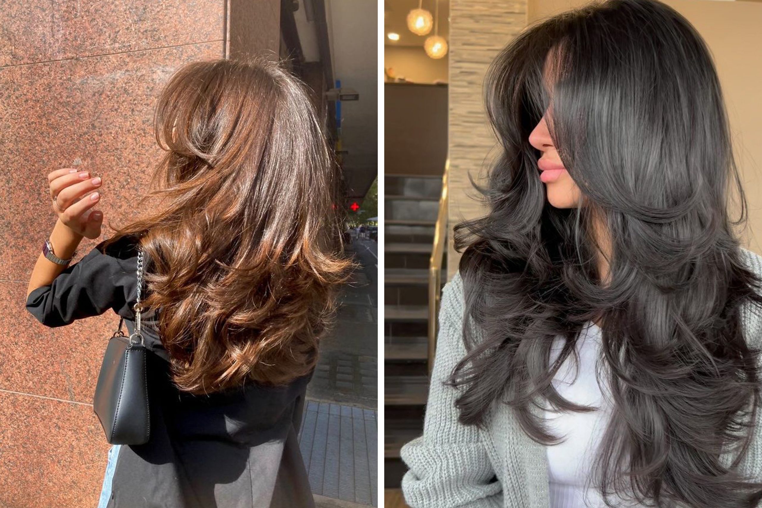 corte repicado em camadas com franja