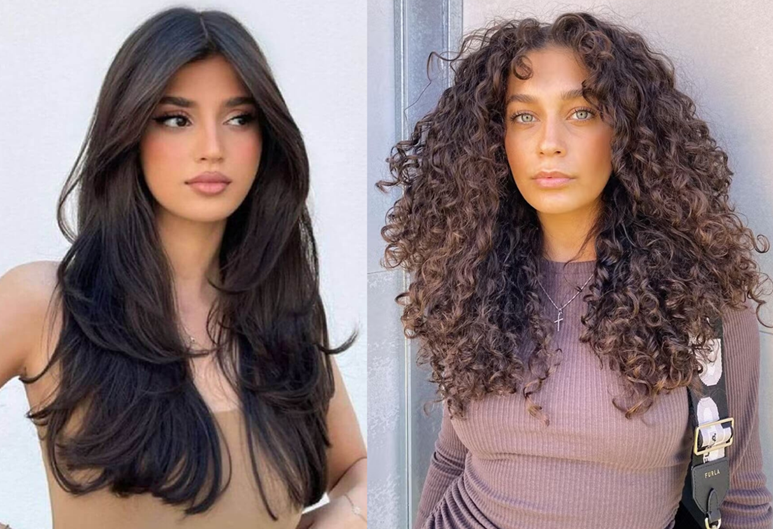 Cortes de cabelo longo para cabelos cacheados: tendências 2025