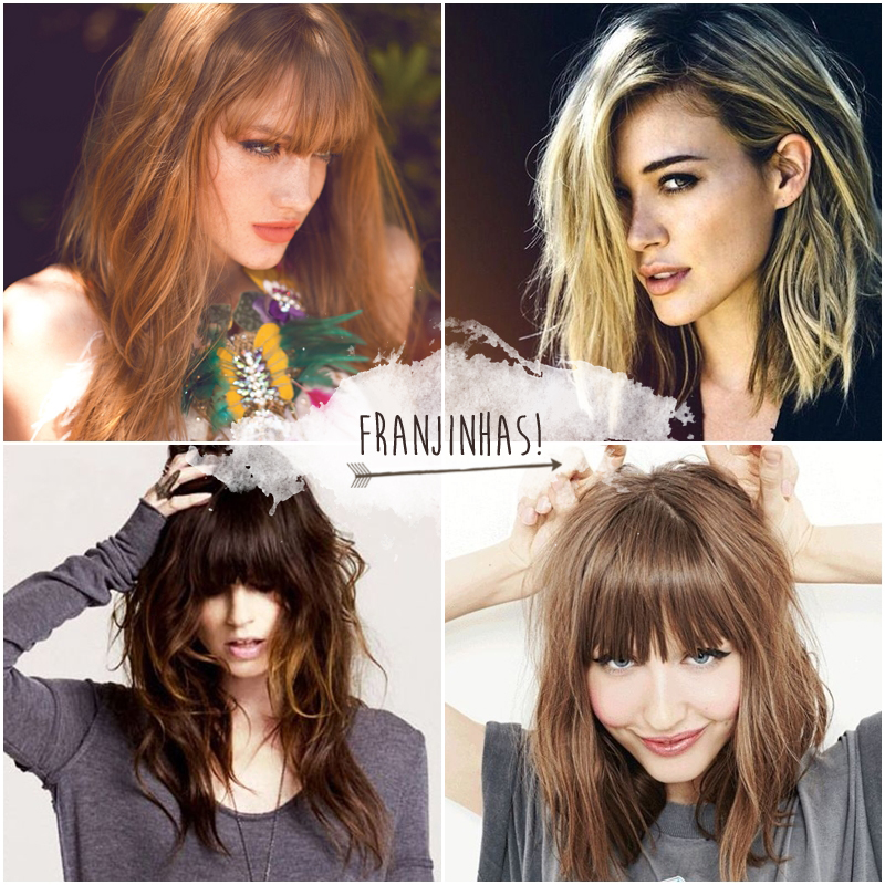 franja cortininha vs franja reta em cabelo longo qual escolher