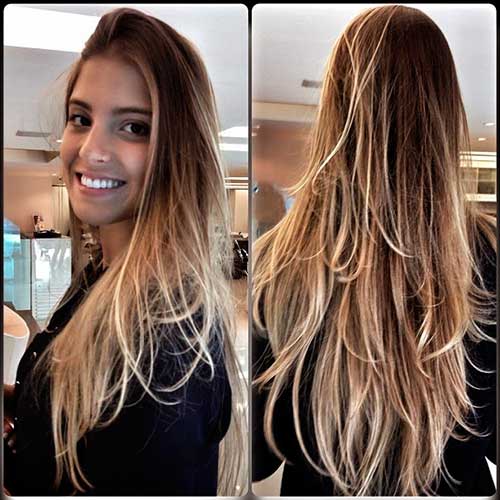 inspiração corte de cabelo longo repicado
