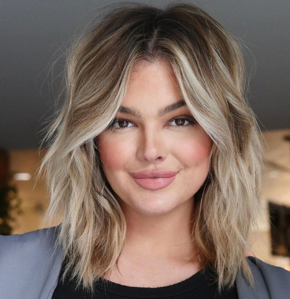 corte de cabelo para rosto redondo e longo