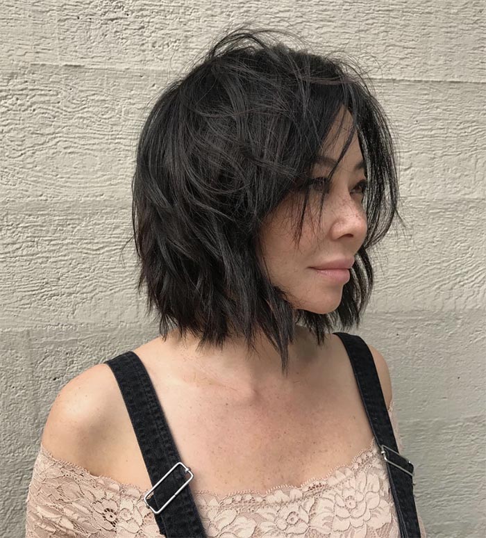 corte de cabelo repicado curto com camadas