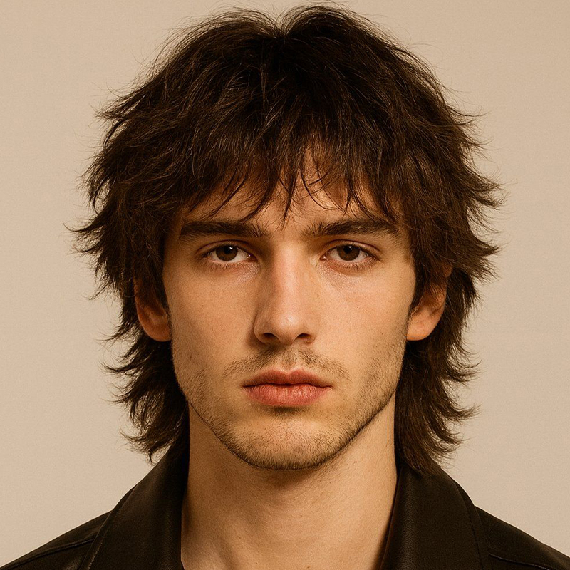 corte de cabelo wolf cut ondulado