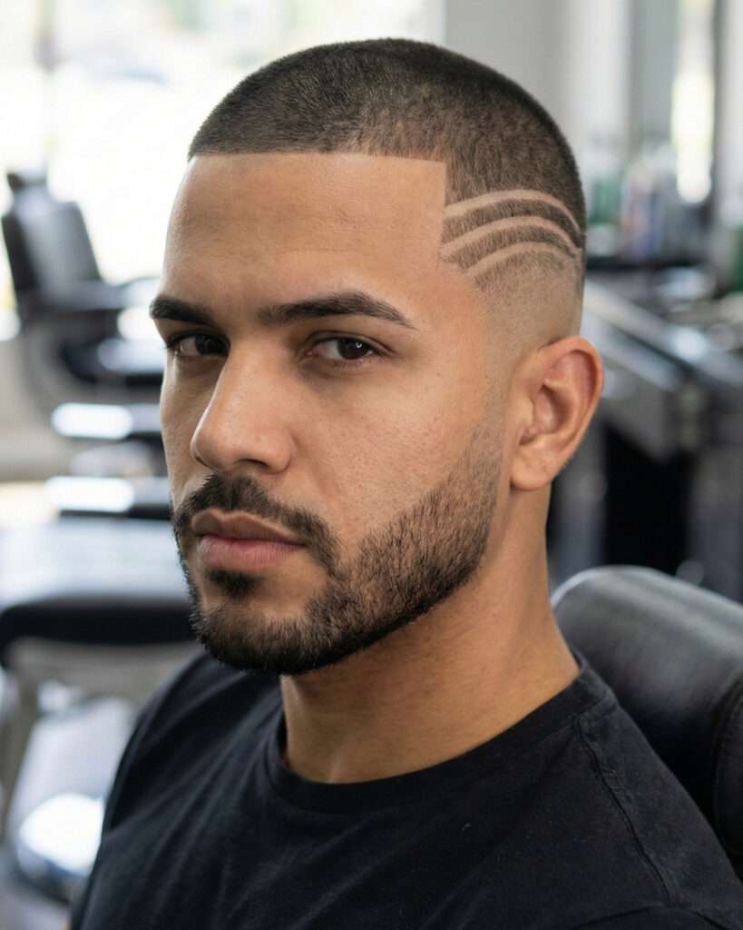 Corte degradê com risco