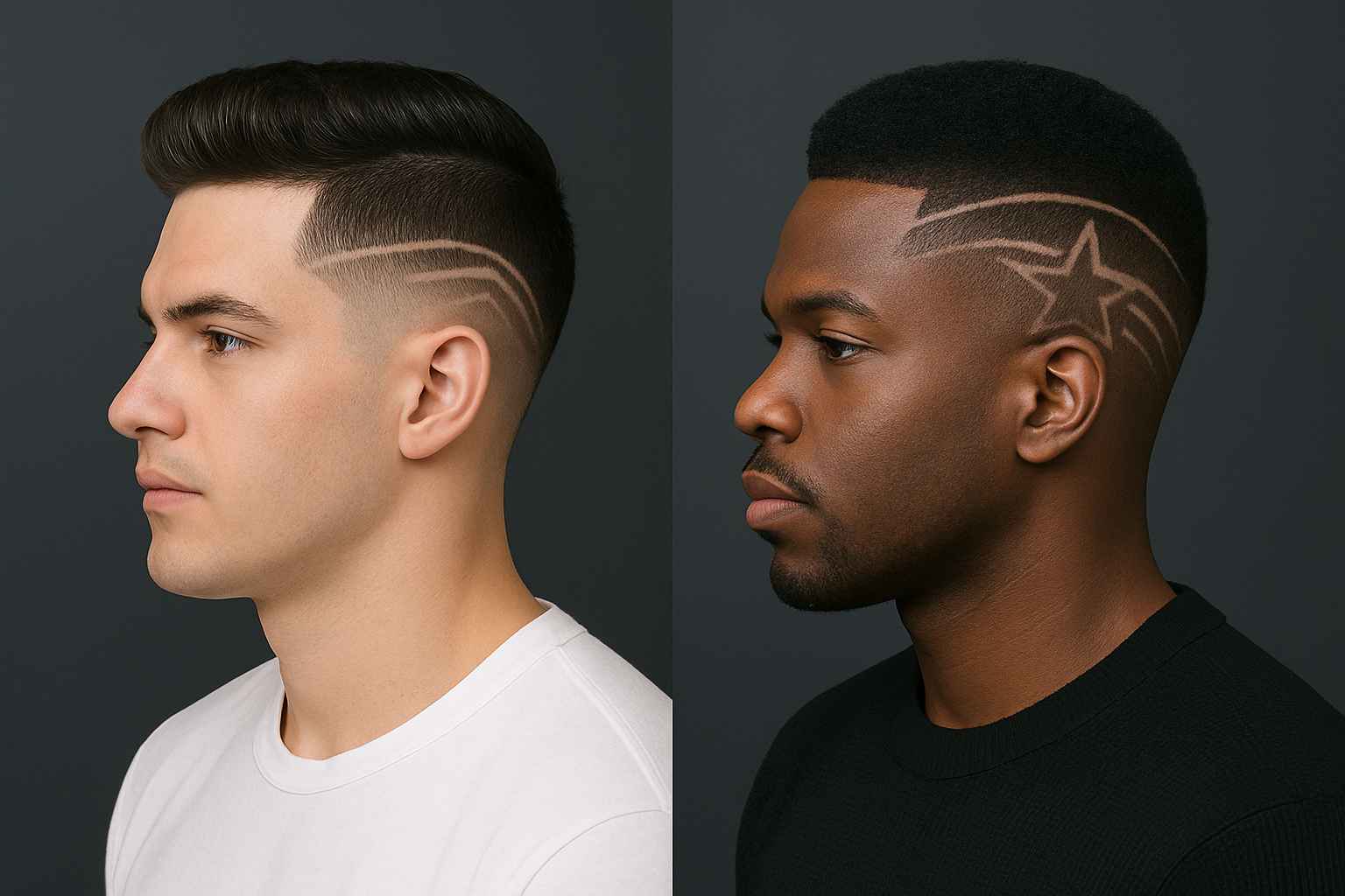 ideias de desenhos para cabelo masculino