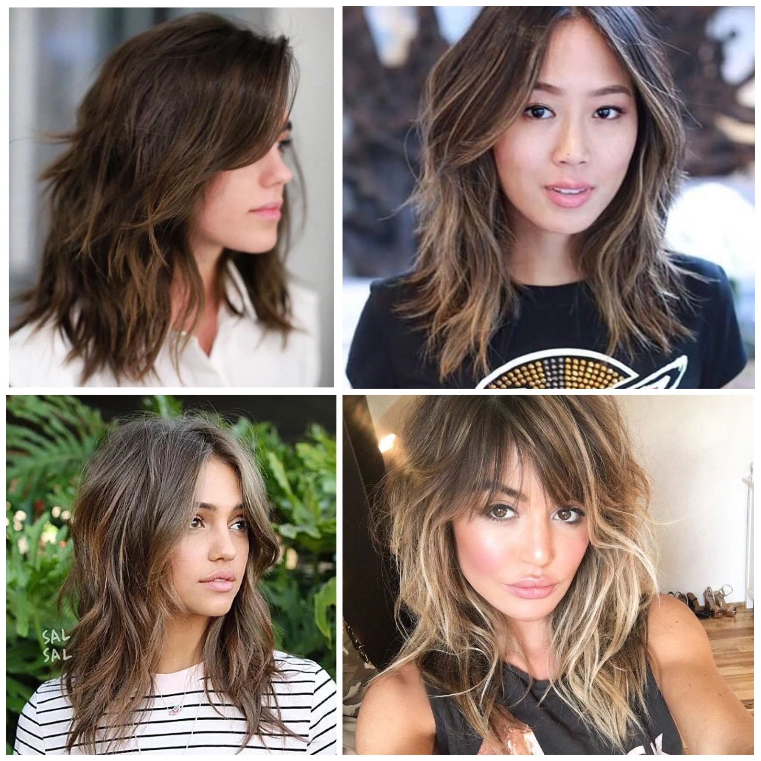 cortes de cabelo feminino medio repicado com franja