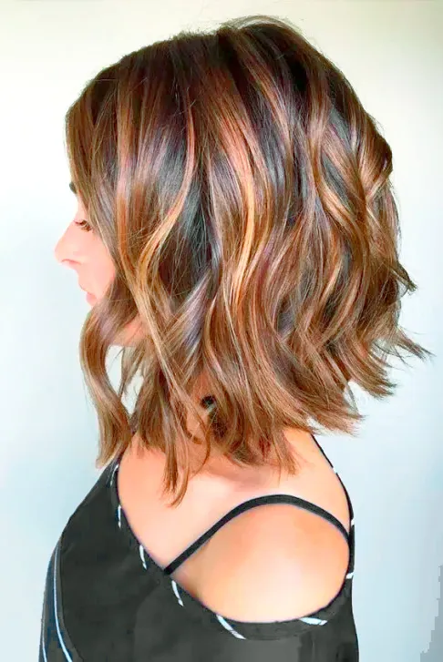 long bob ondulado