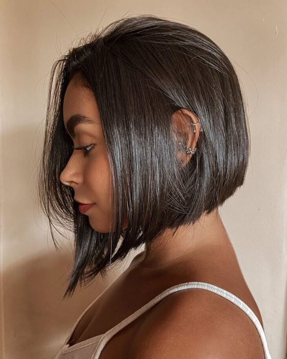 long bob em camadas